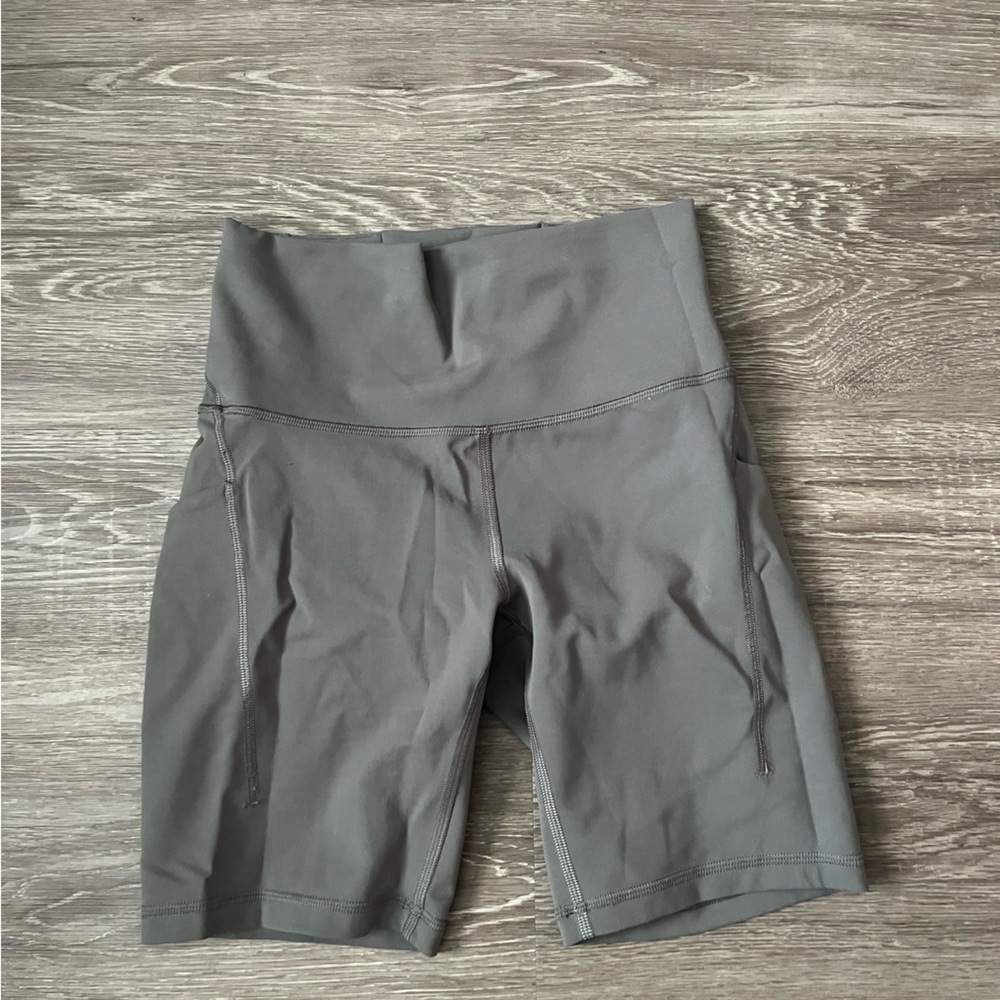 Gray Women's High-Waisted Shorts